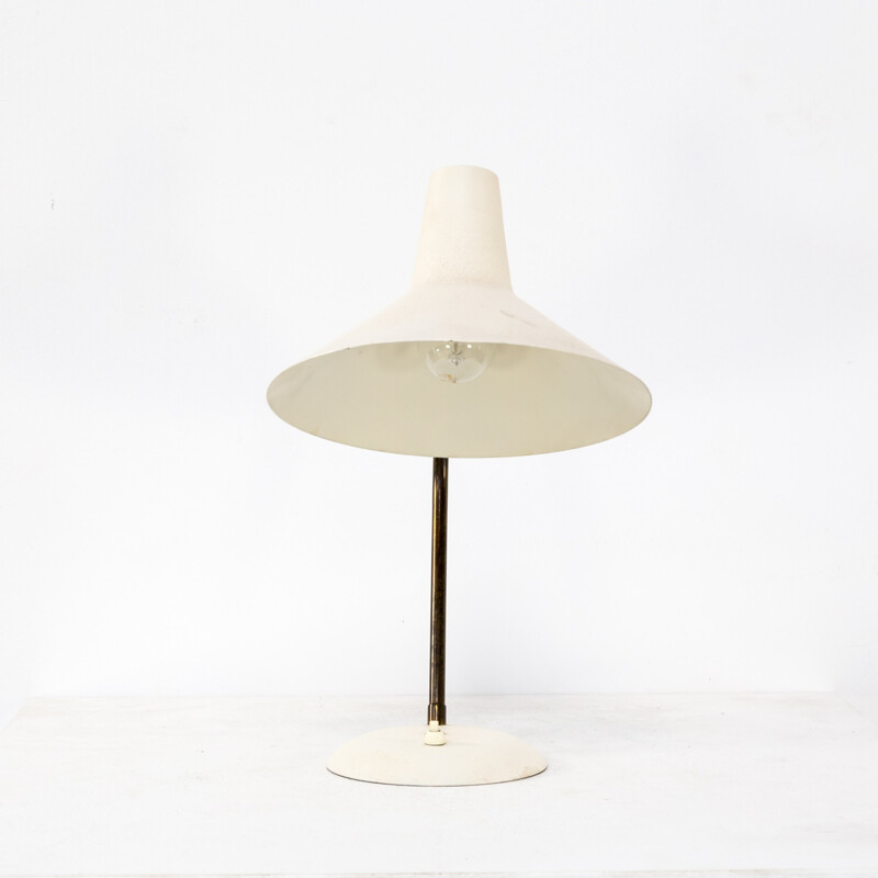 White metal and brass table lamp for SIS - 1950s