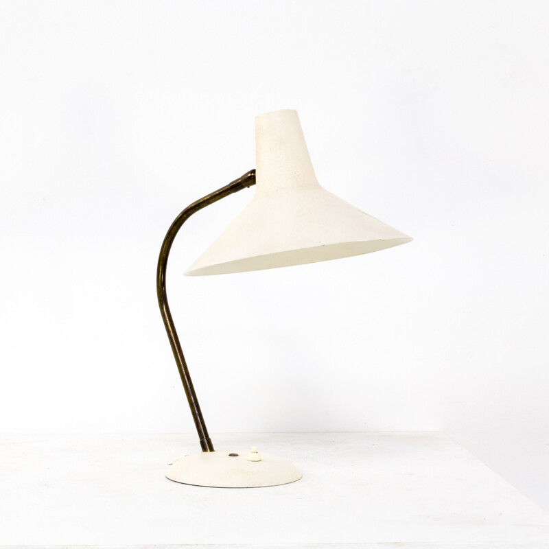 White metal and brass table lamp for SIS - 1950s