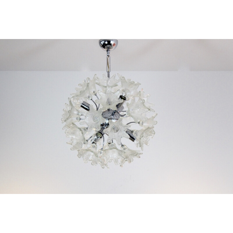 Vintage Murano glass chandelier by Paolo Venini for VeArt, Italy 1960