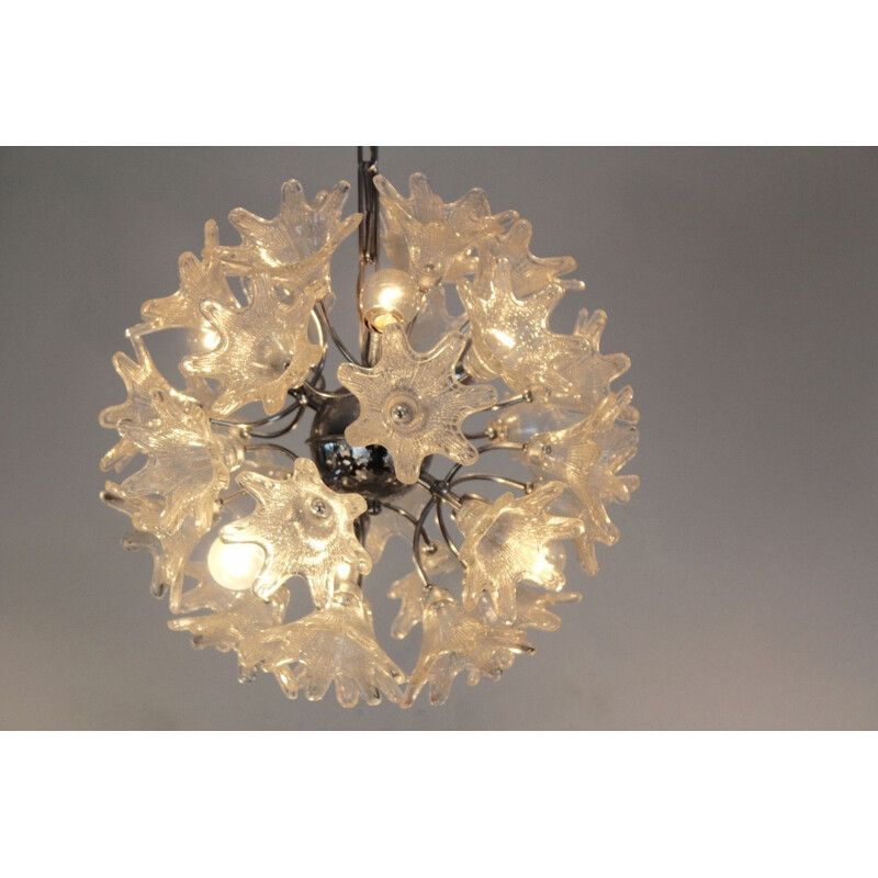Vintage Murano glass chandelier by Paolo Venini for VeArt, Italy 1960