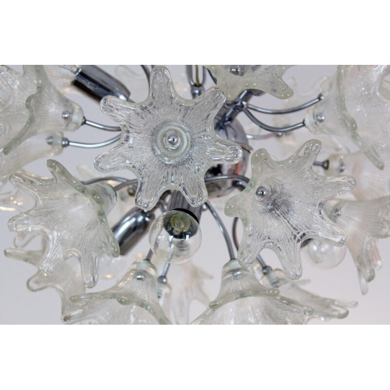 Vintage Murano glass chandelier by Paolo Venini for VeArt, Italy 1960