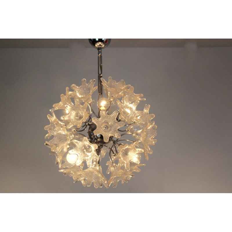 Vintage Murano glass chandelier by Paolo Venini for VeArt, Italy 1960