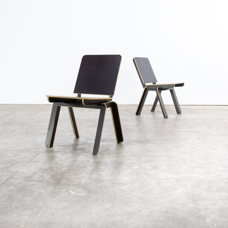 Suite de 12 Chaises "Stek" de Luc Brinkman & Ennio Vincenzoni pour Het Hoofdkwartier -  1990