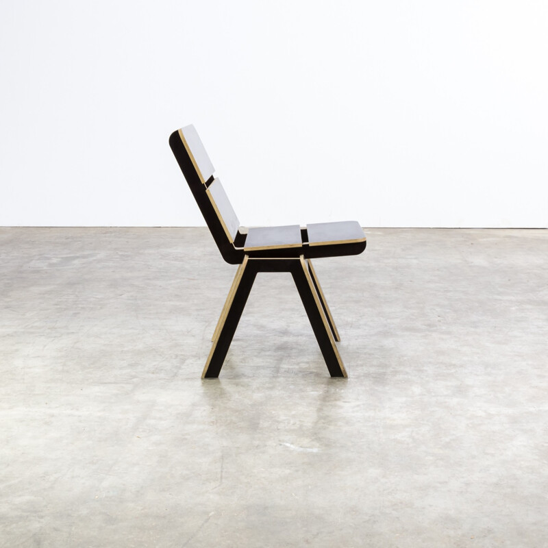 Suite de 6 Chaises "stek" de Luc Brinkman & Ennio Vincenzoni pour het Hoofdkwartier - 1990