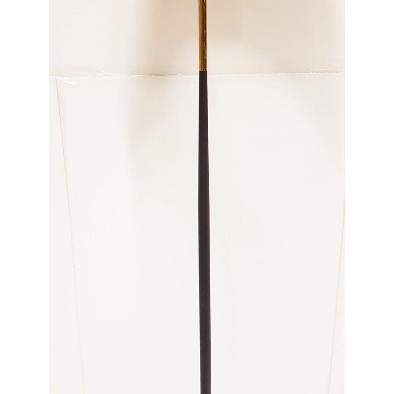 Tripod floor lamp in brass and steel - 1950s