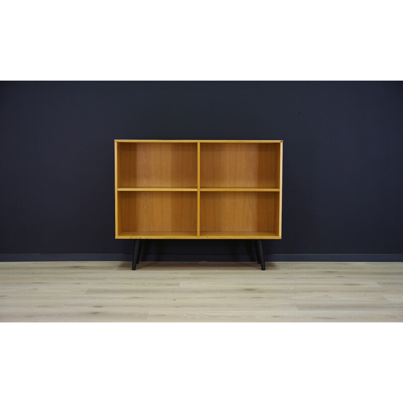 Bibliothèque minimaliste classique en frêne de conception danoise pour System B8 - 1970