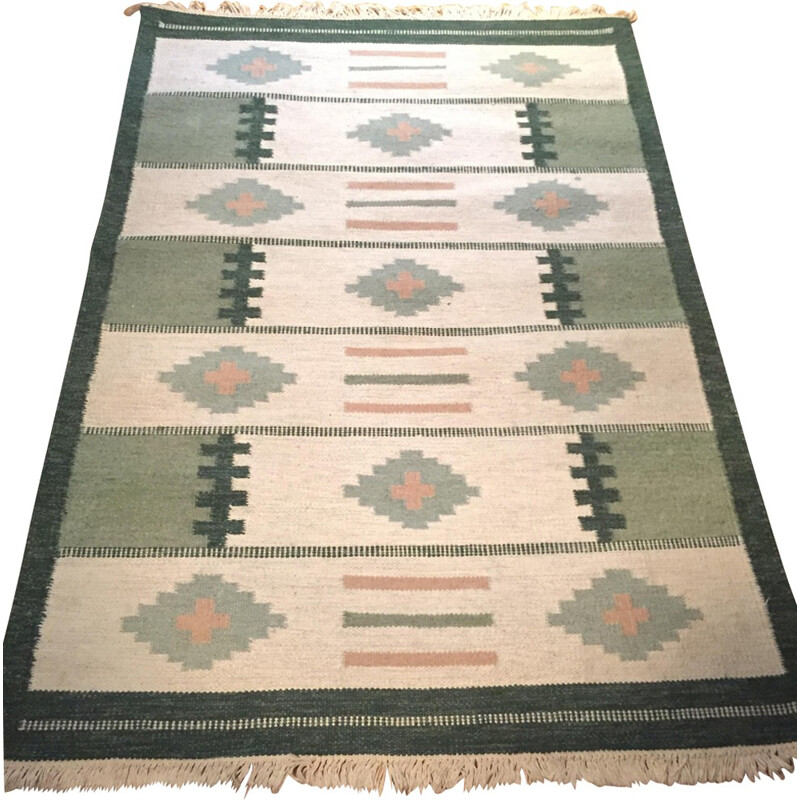 Vintage Scandinavian carpet Rollakan - 1950s