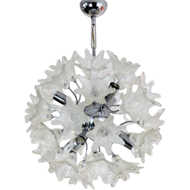 Vintage Murano glass chandelier by Paolo Venini for VeArt, Italy 1960