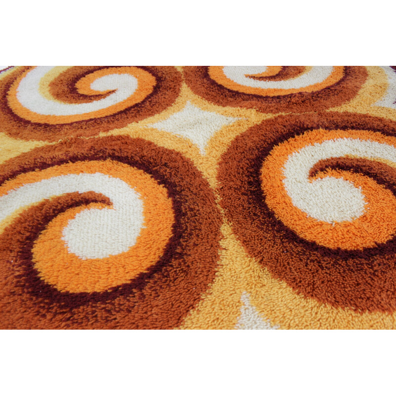 Mid Century Scandinavian design round carpet - 1960s