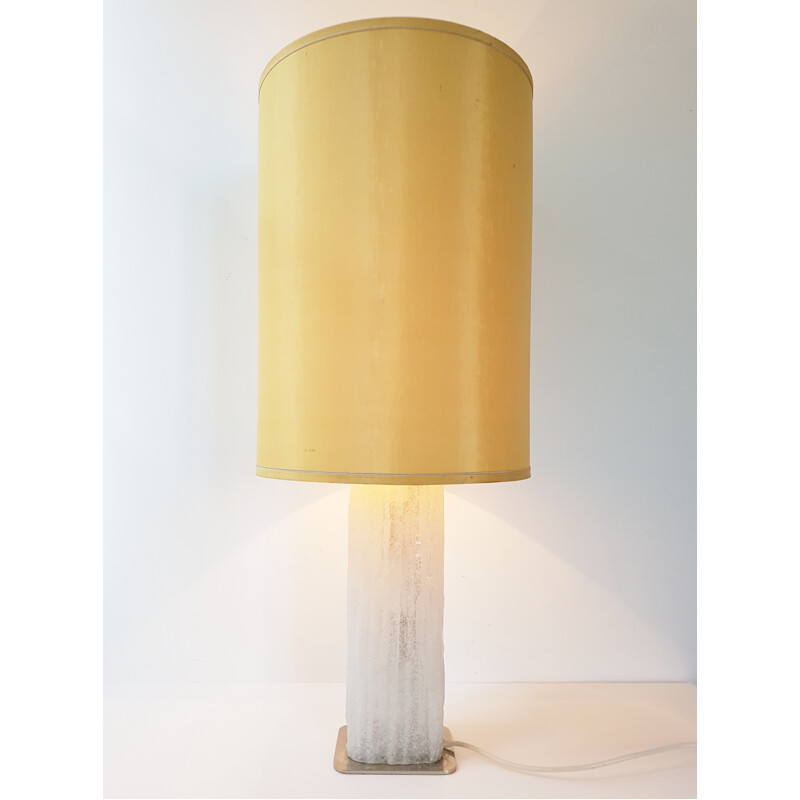 Lampe de salon en verre givré de J.T. Kalmar - 1970
