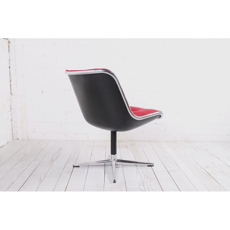 Red Executive Chair by Charles Pollock - 1960s