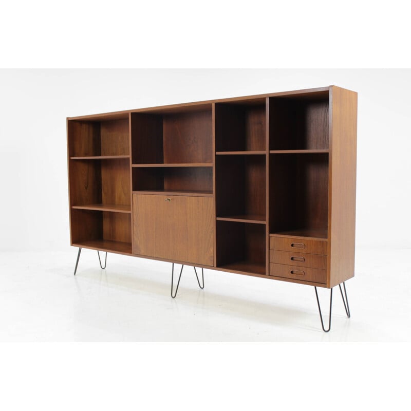 Vintage Upcycled Danish Teak Bookcase - 1960s