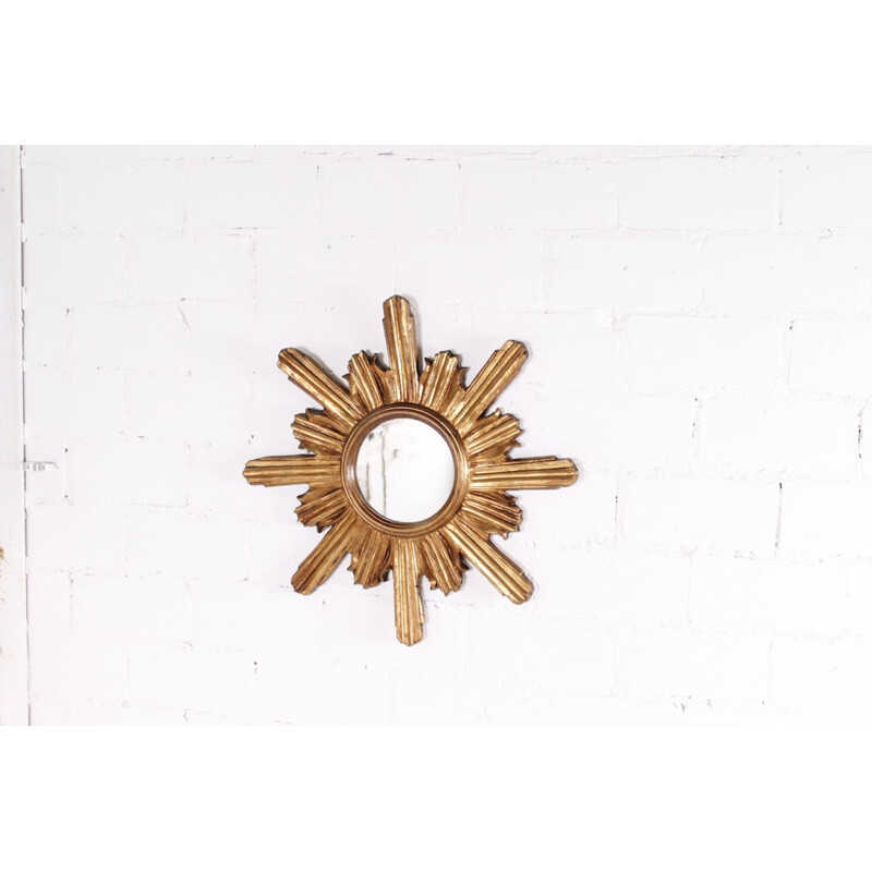 Golden Sunburst Mirror - 1950s