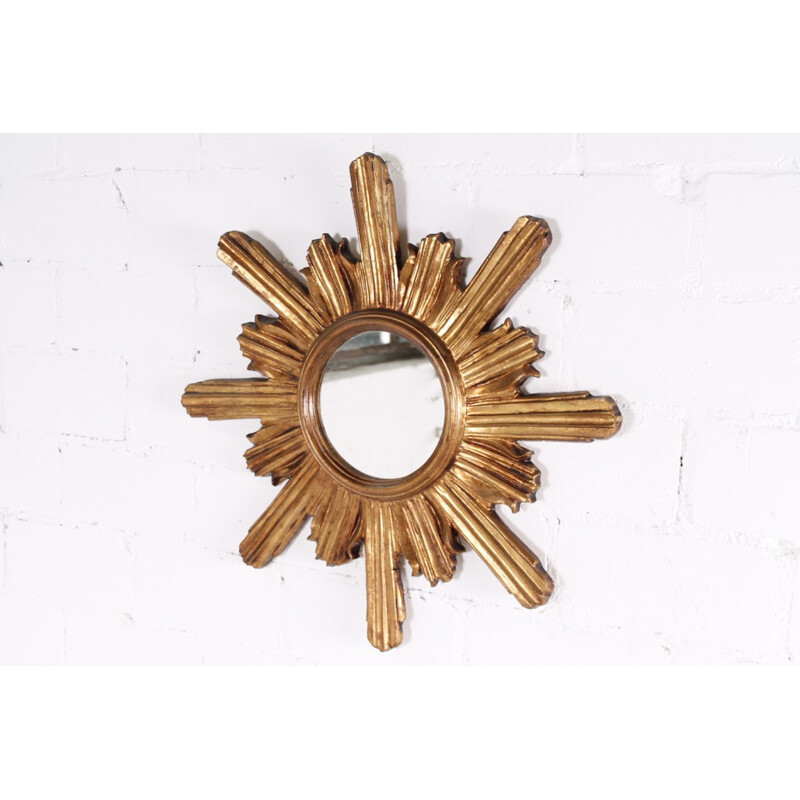 Golden Sunburst Mirror - 1950s