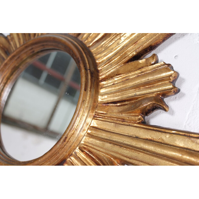 Golden Sunburst Mirror - 1950s