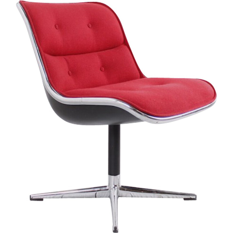 Red Executive Chair by Charles Pollock - 1960s