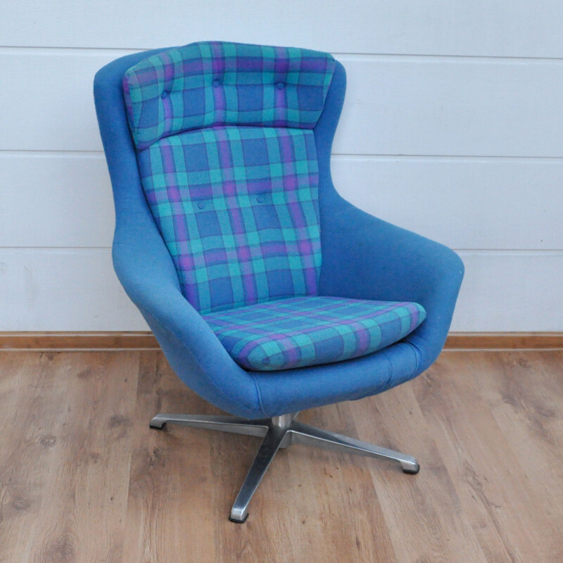 Blue Vintage Danish Armchair - 1960s