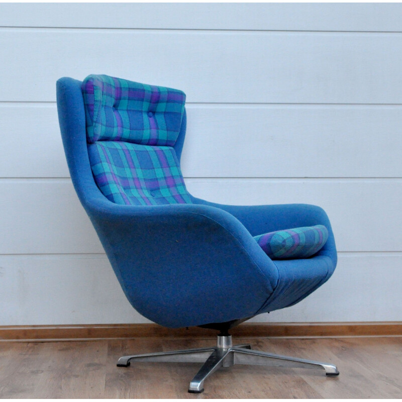 Blue Vintage Danish Armchair - 1960s