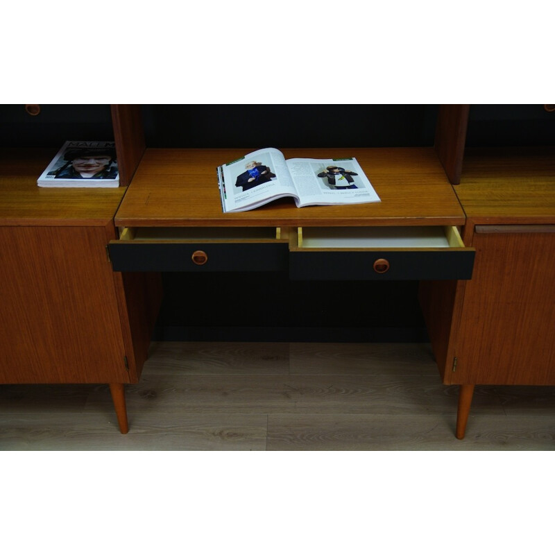 Classic wall unit in teak wood - 1960s