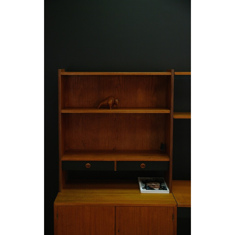 Classic wall unit in teak wood - 1960s