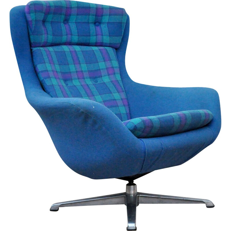 Blue Vintage Danish Armchair - 1960s