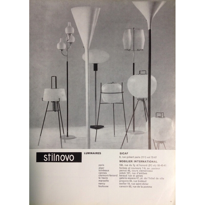 Lampadaire italien vintage pour Stilnovo - 1950
