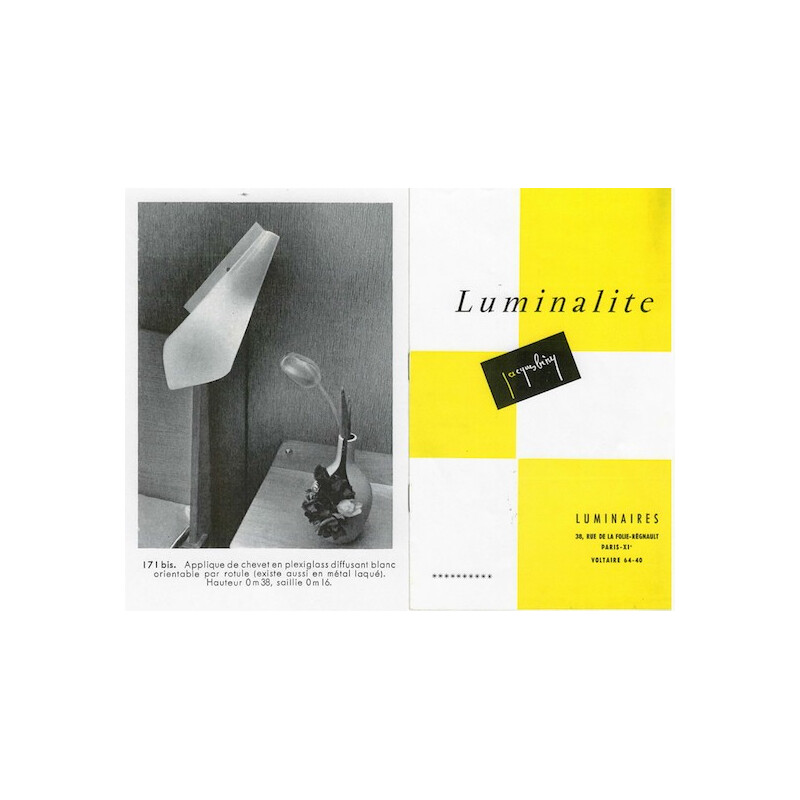 A pair of wall lamps by Jacques Biny for Luminalite - 1950s