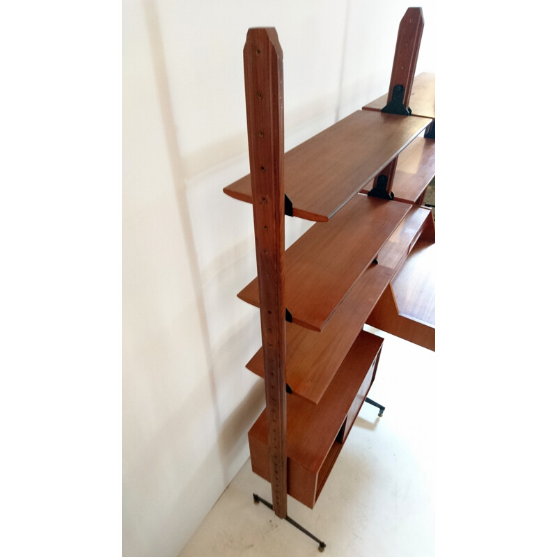 Mid-Century Italian Bookshelf in Teak - 1950s