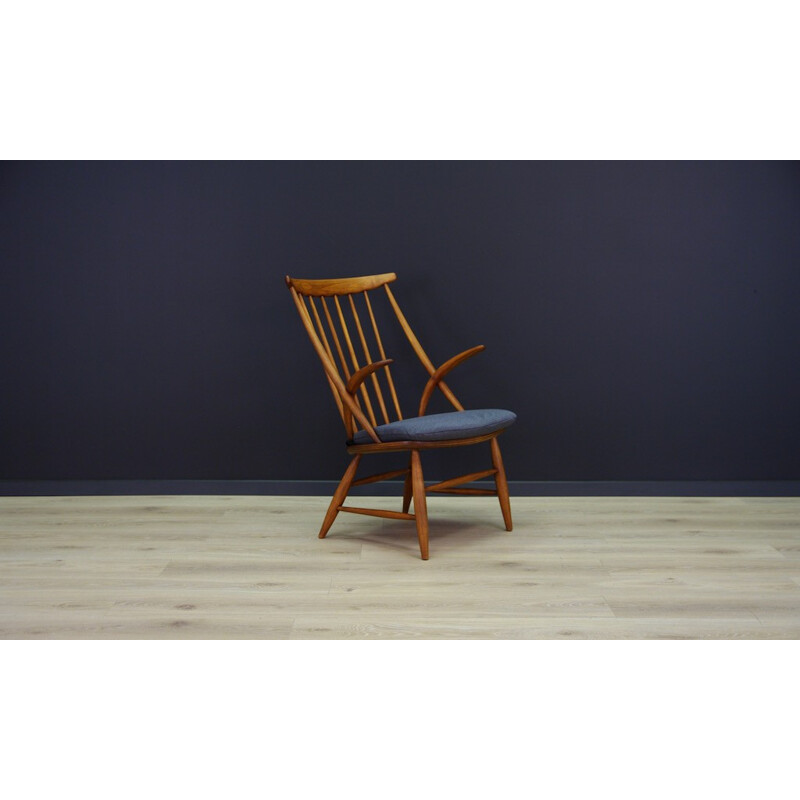 Fauteuil en hêtre danois par Illum Wikkelsø - 1970