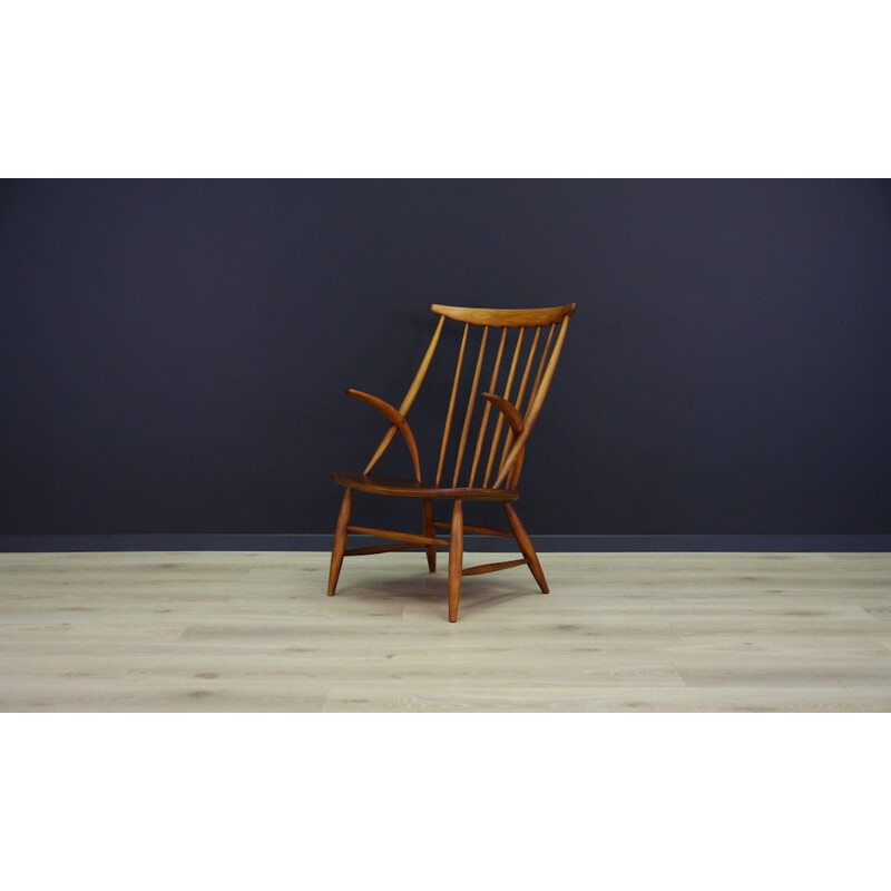 Fauteuil en hêtre danois par Illum Wikkelsø - 1970