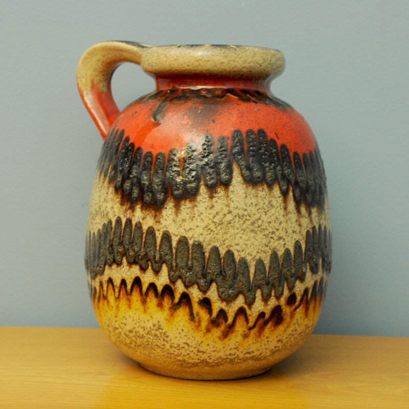 Vaso de cerâmica Vintage, Alemanha 1960