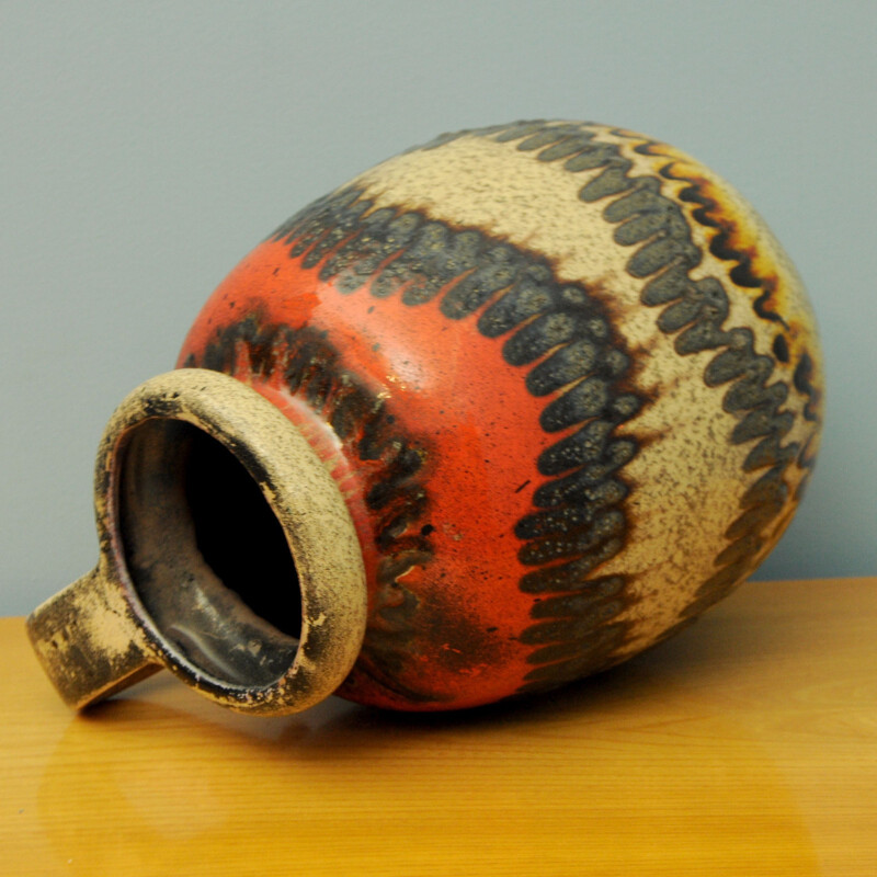 West German Pottery Vase - 1960s