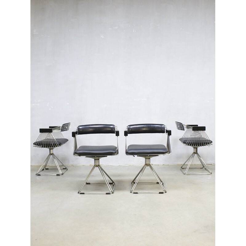 Vintage design Delta dinner chairs by Rudi Verelst for Novalux - 1970s