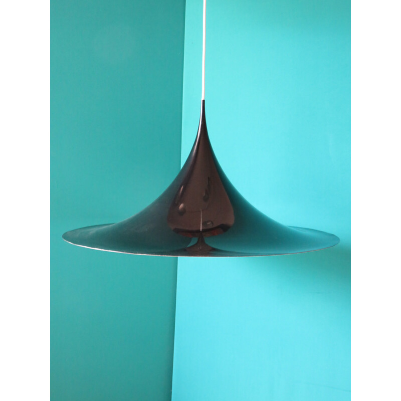 Black hanging lamp "SEMI Pendel" - 1960s
