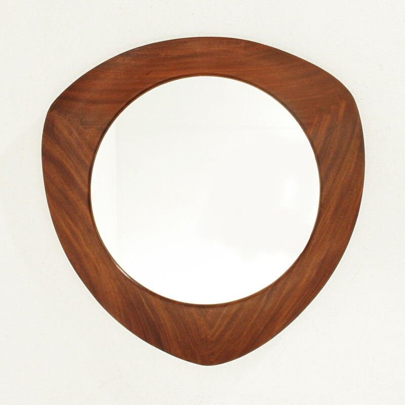 Teak frame mirror by Campo and Graffi for Home - 1950s