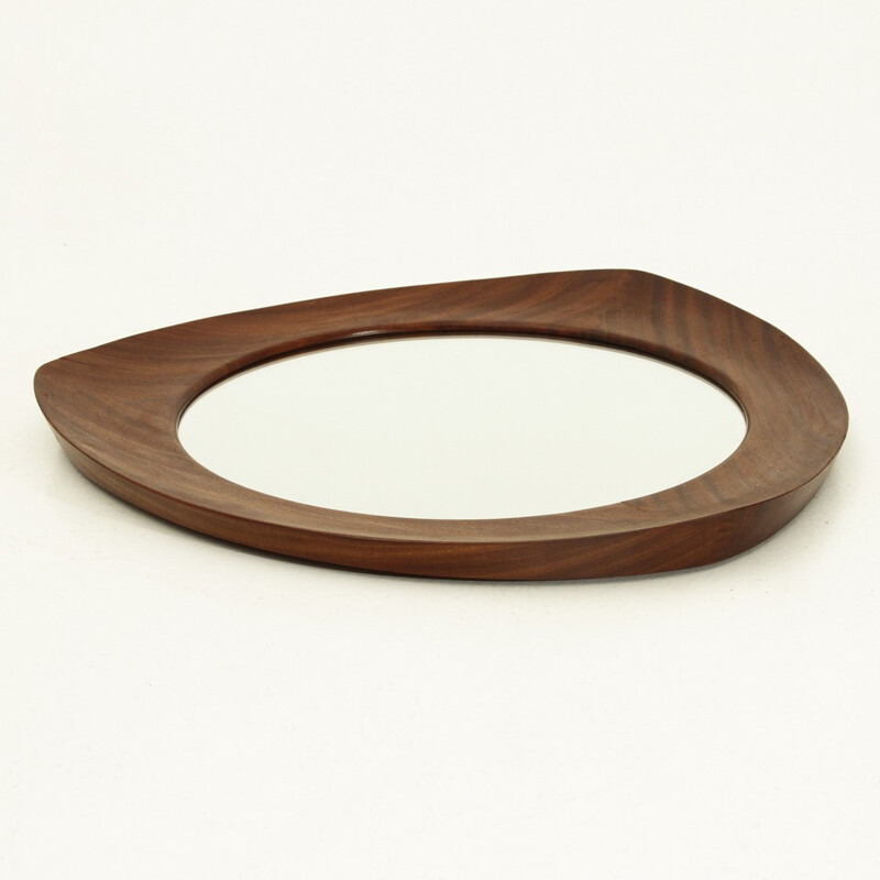 Teak frame mirror by Campo and Graffi for Home - 1950s
