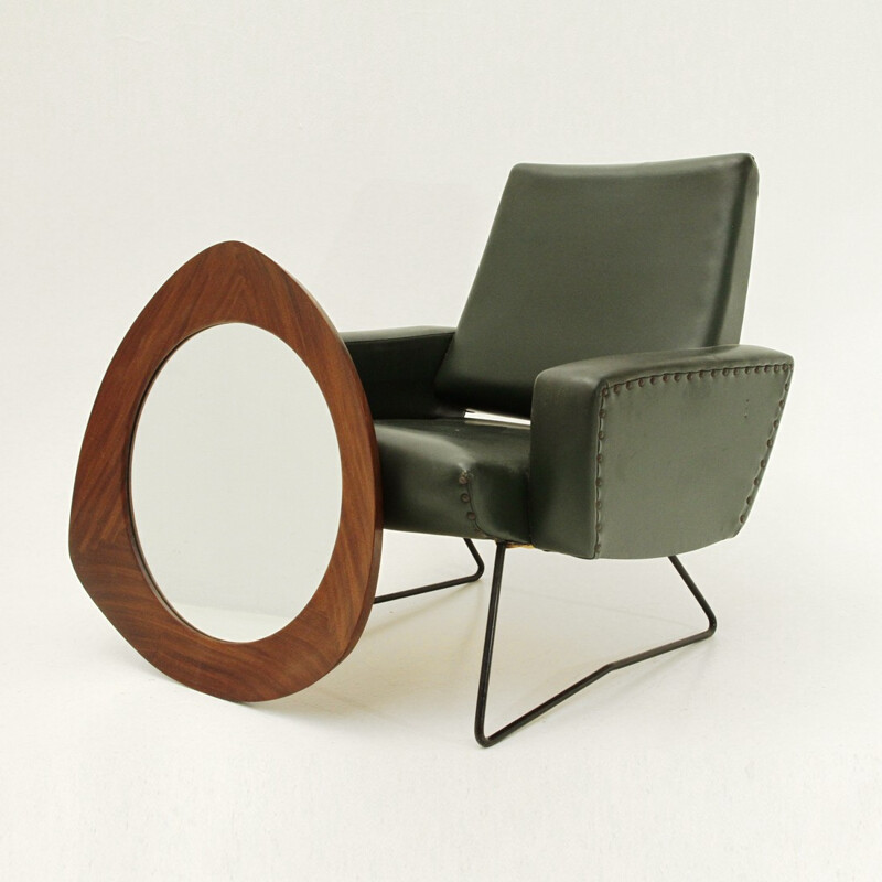 Teak frame mirror by Campo and Graffi for Home - 1950s