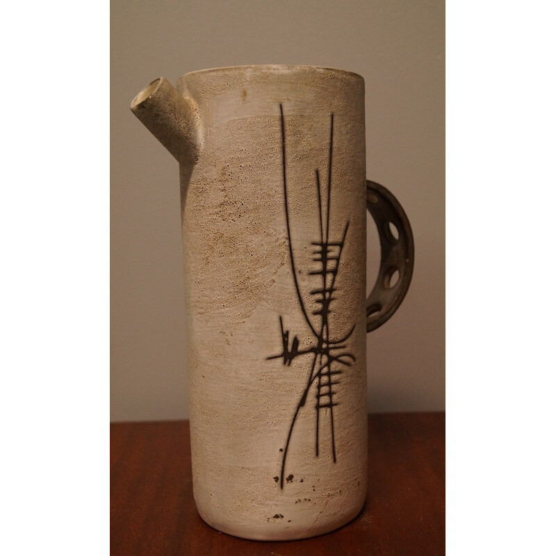 Ceramic pitcher by Henri Cimal - 1950s