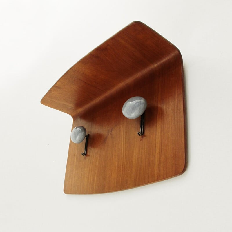 Plywood and glazed ceramic hanger by Campo e Graffi for Home - 1950s