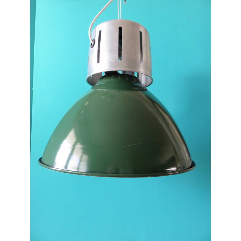 Green factory lamp - 1940s