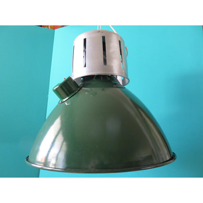 Green factory lamp - 1940s