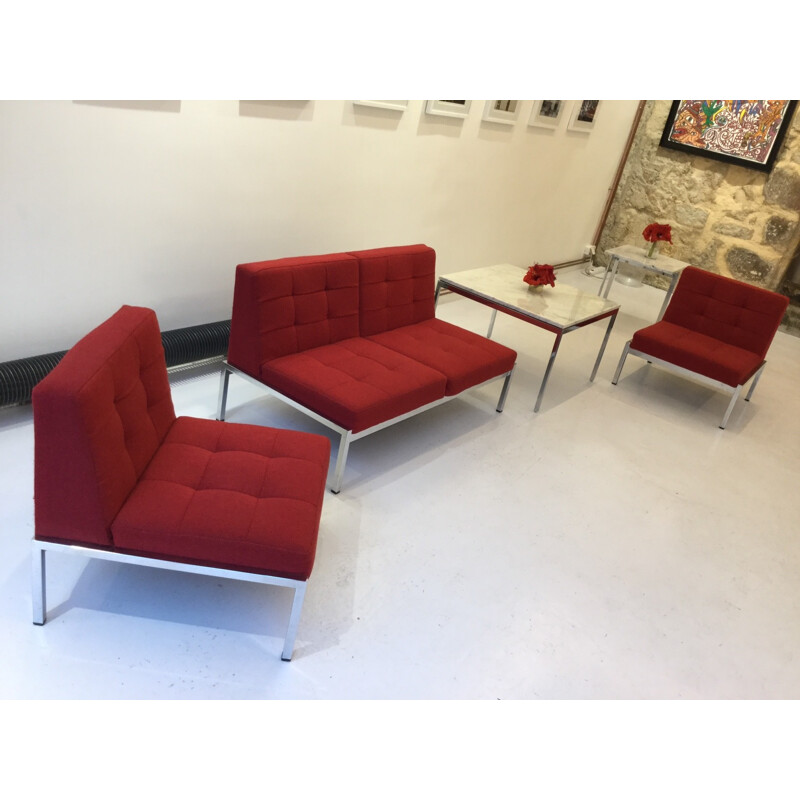 Sofa 2 seats + 2 Armchairs by J. A. MOTTE for AIRBORNE - 1961