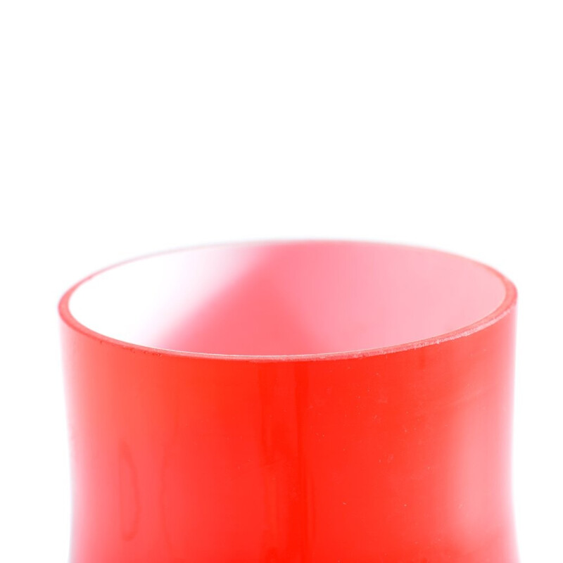 Lampe de Table en Verre Rouge par Stefan Tabery pour OPP Jihlava - 1960