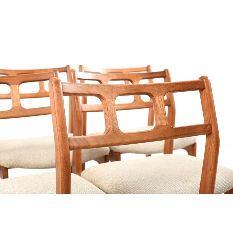 Set of 6 danish Teak Dinner Chairs - 1960s