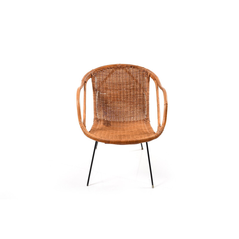 Vintage Danish Basket Chair - 1940s