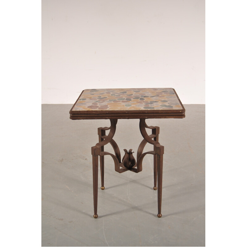 Table d'appoint vintage en bronze - 1950