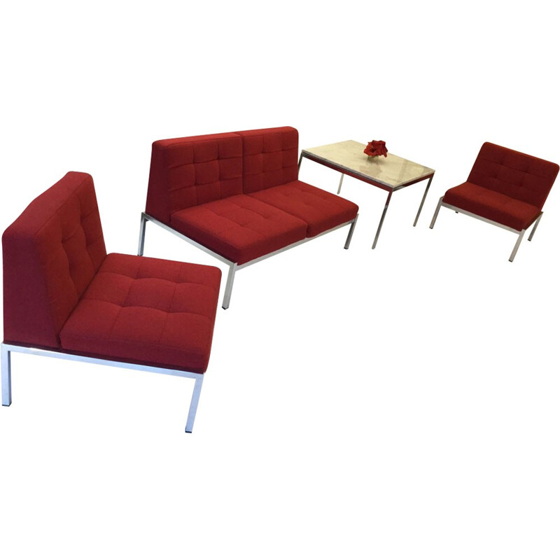 Sofa 2 seats + 2 Armchairs by J. A. MOTTE for AIRBORNE - 1961