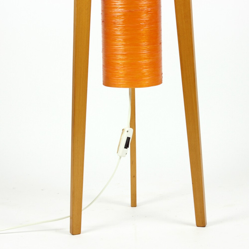 Orange Rocket Lamp by Novoplast - 1960s