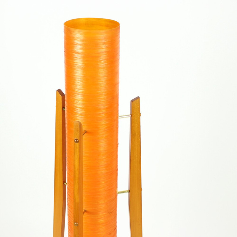 Lampe vintage tchécoslovaque "Rocket" orange de Novoplast - 1960