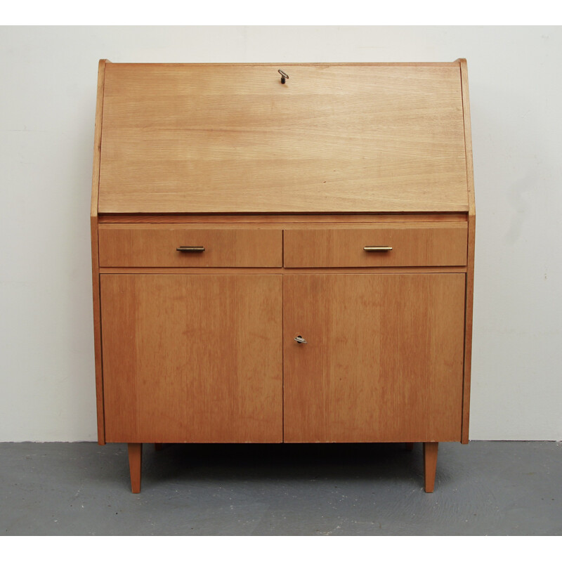 Vintage German Secretary in ash - 1960s 